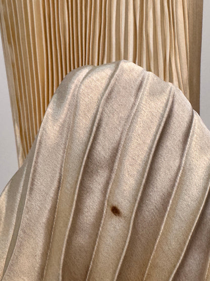 1930s Pleated Silk Satin Gown / Waist 28