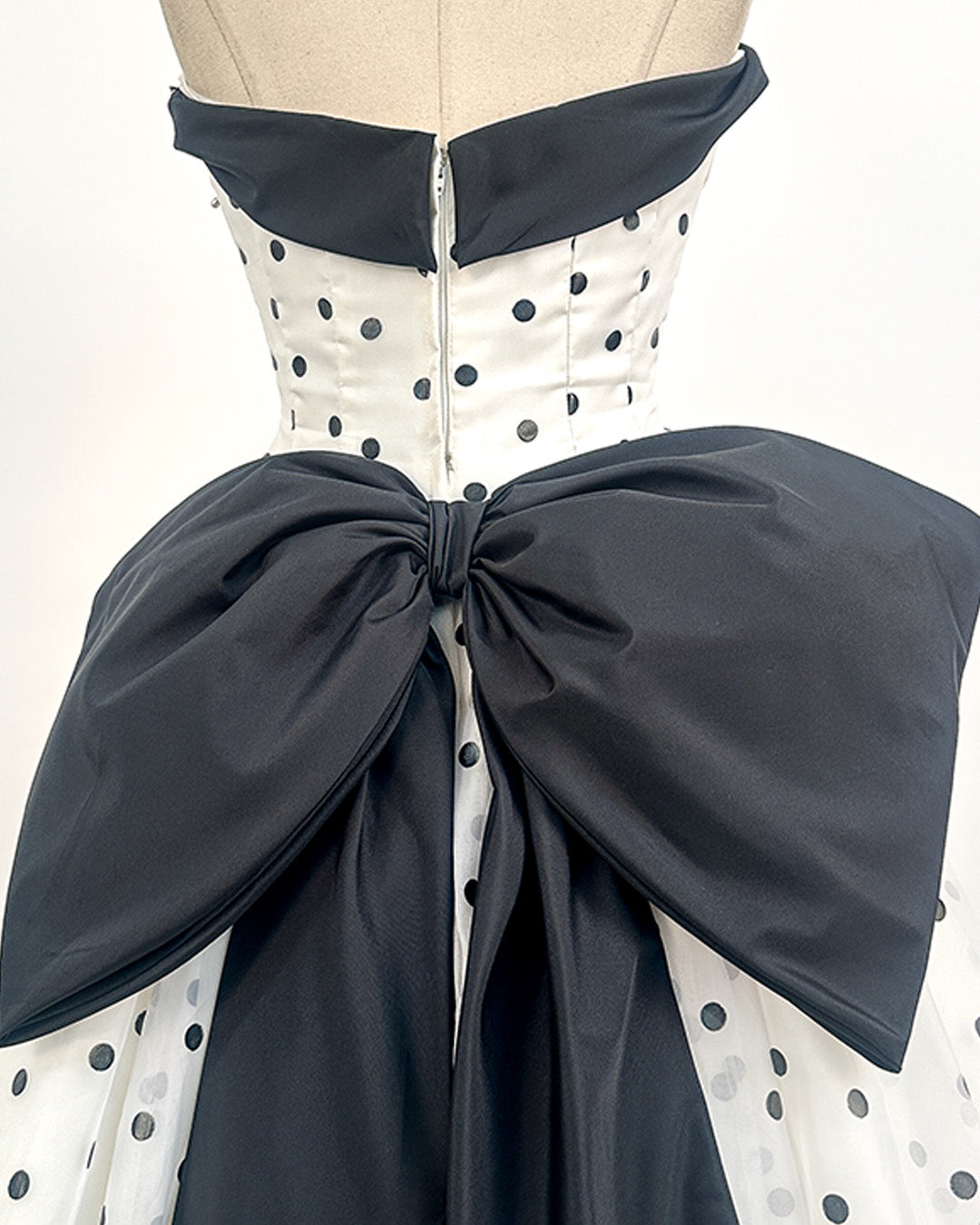 1980s The Manhattan Polka Dot Gown / Small