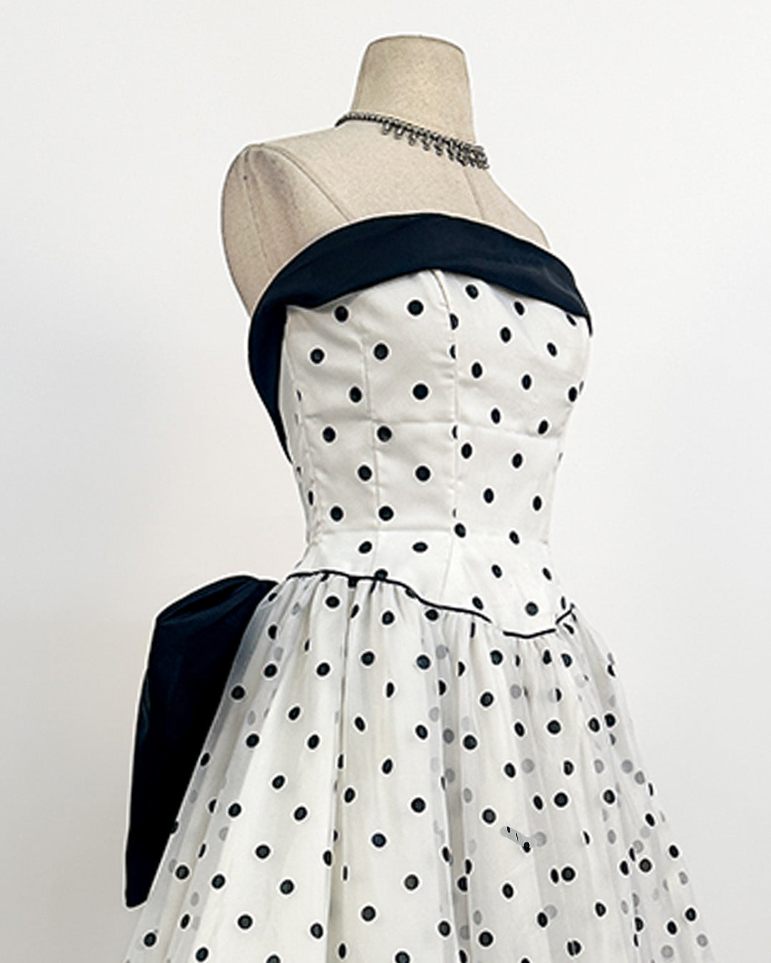 1980s The Manhattan Polka Dot Gown / Small