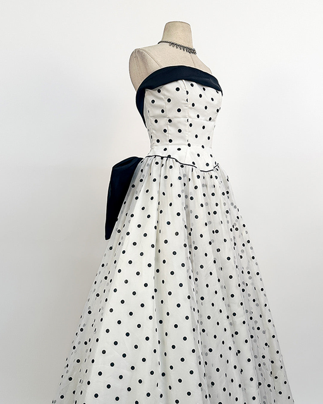 1980s The Manhattan Polka Dot Gown / Small