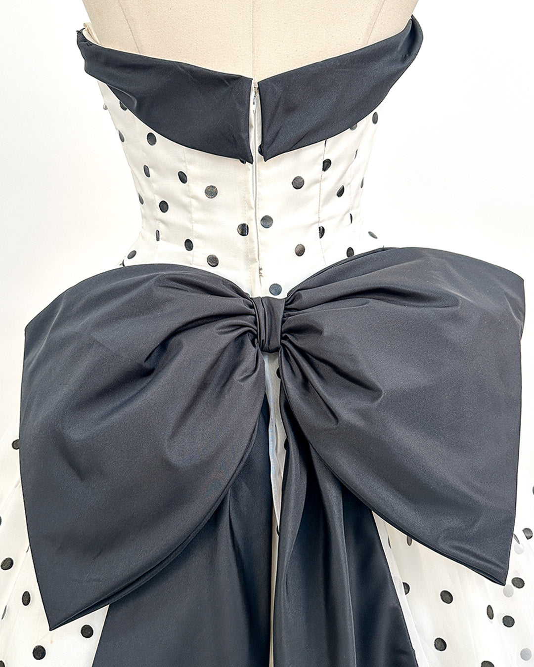 1980s The Manhattan Polka Dot Gown / Small