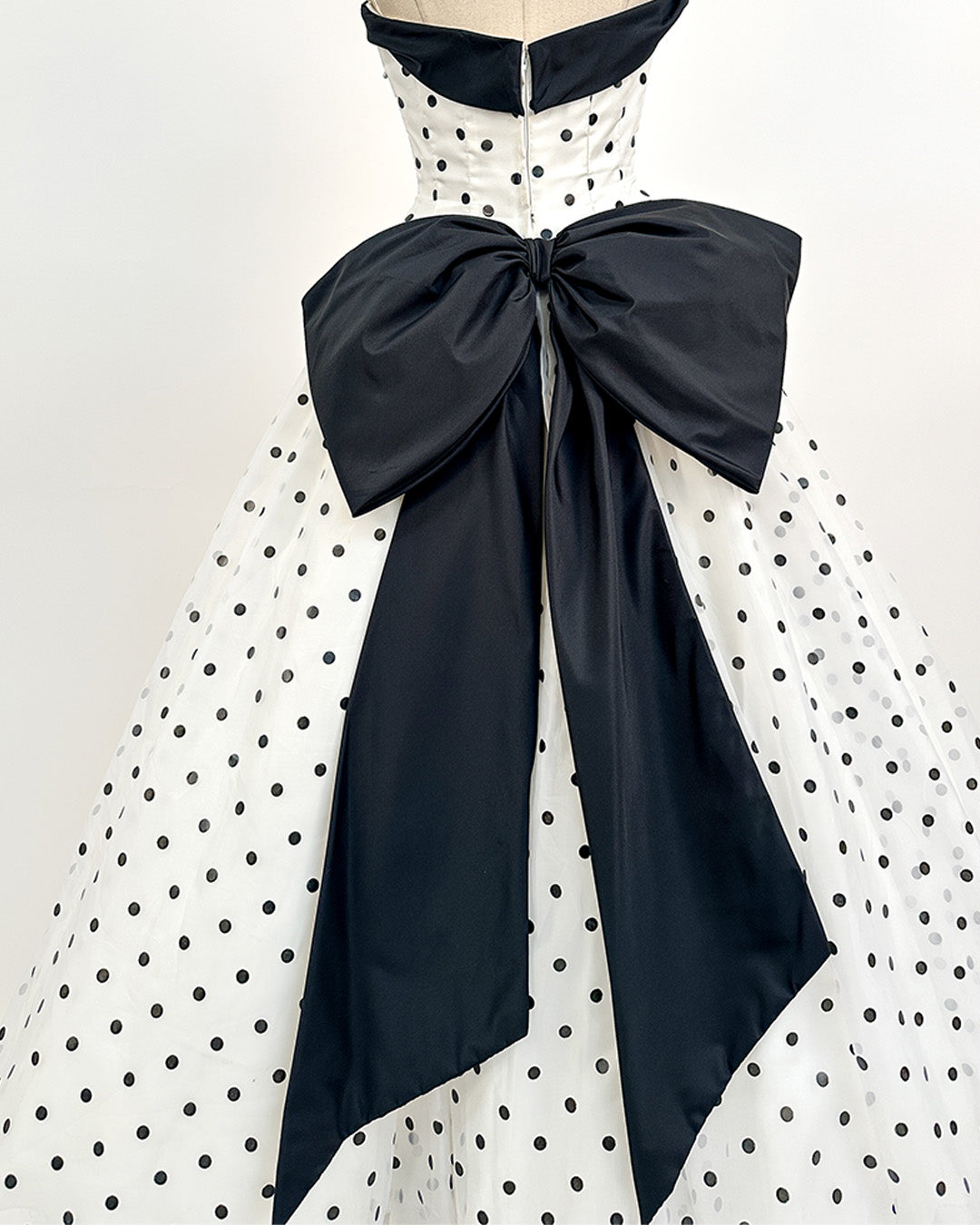 1980s The Manhattan Polka Dot Gown / Small