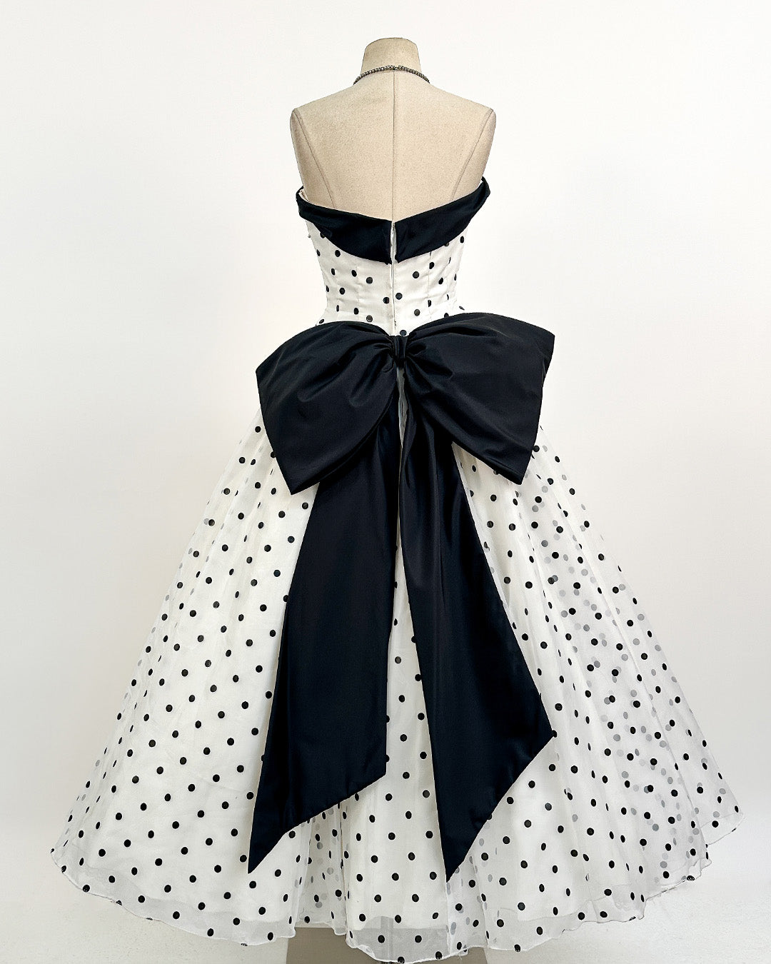 1980s The Manhattan Polka Dot Gown / Small