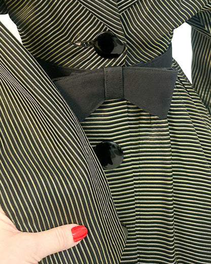 1940-50s 'The Martini Olive' Dress / Small