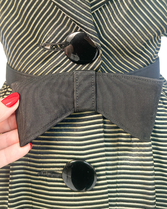 1960s 'The Black Tie' Belt / Medium