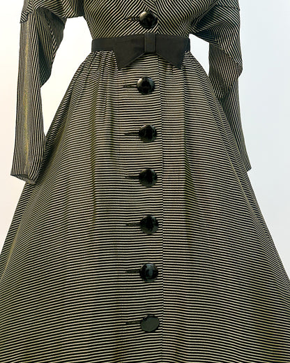 1940-50s 'The Martini Olive' Dress / Small