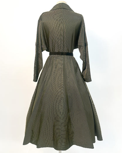 1940-50s 'The Martini Olive' Dress / Small