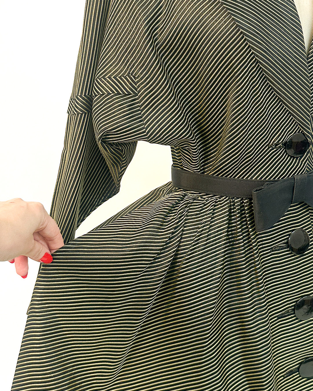 1940-50s 'The Martini Olive' Dress / Small