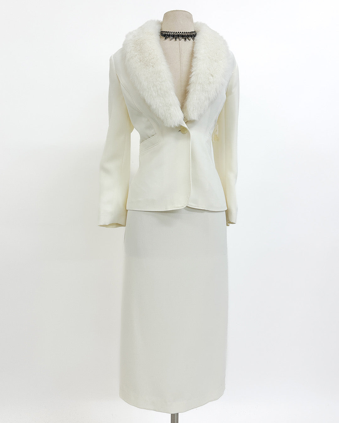 1980s 'The White Russian' Suit / Medium