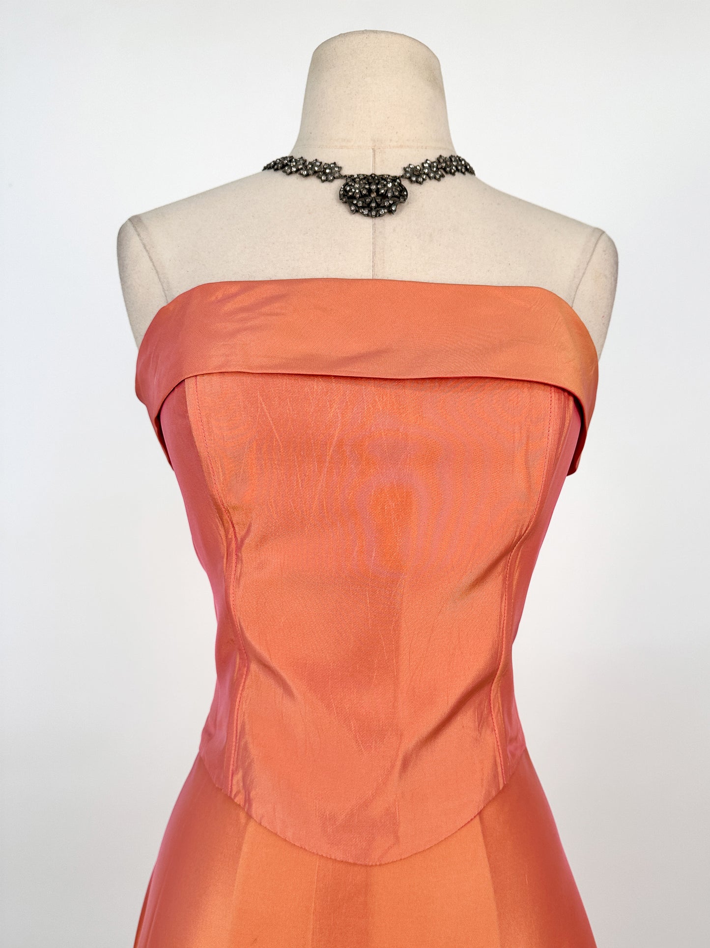 Y2K Glam Two-Piece Satin Gown / Small