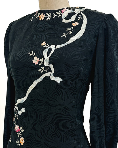 1980s 'The Upper East Side Noir' Blouse