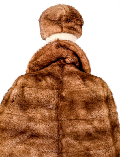 1950s Mink Stole with Matching Hat