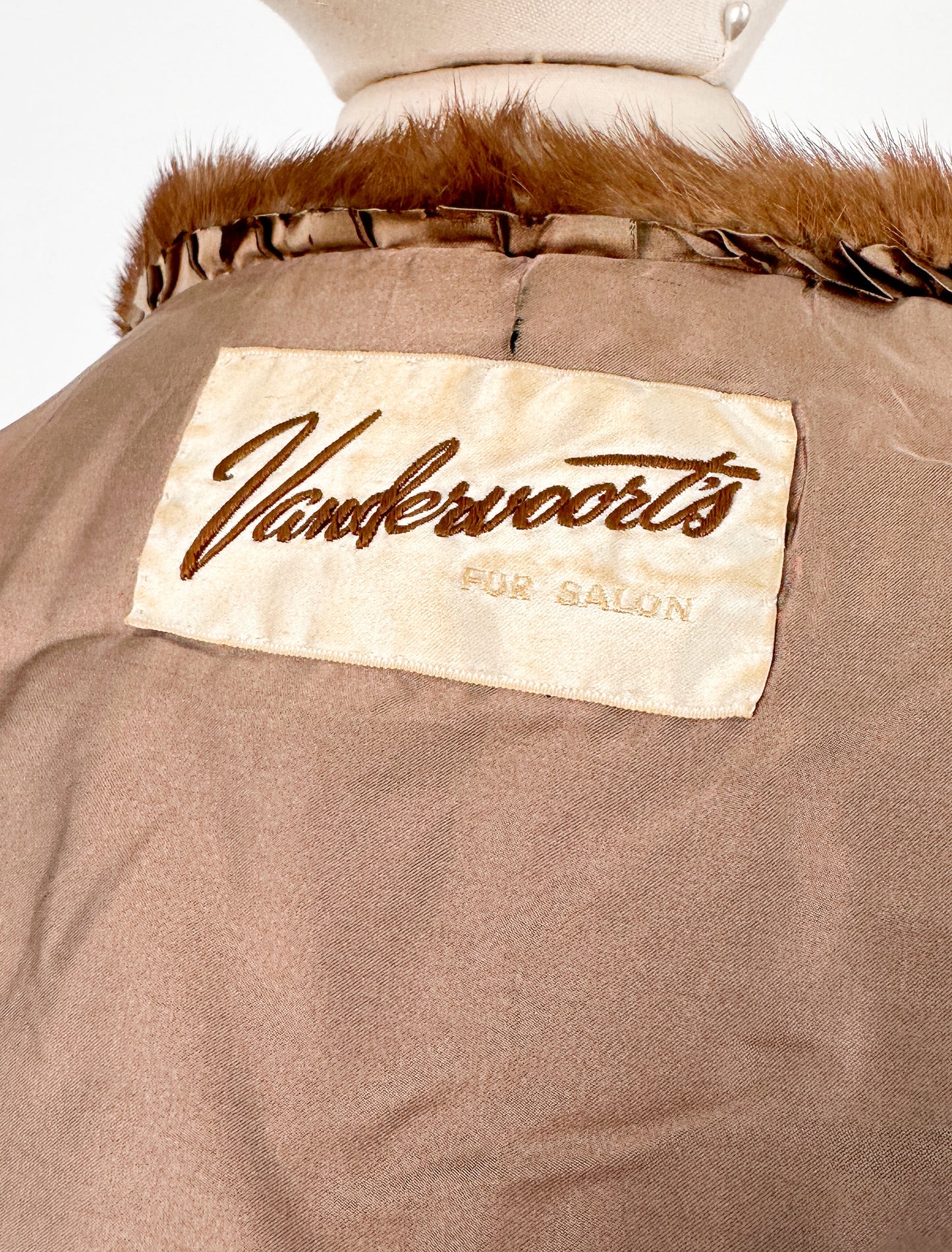 1950s Mink Stole with Matching Hat