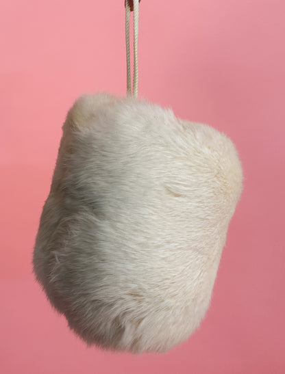 1960's White Rabbit Fur Muff