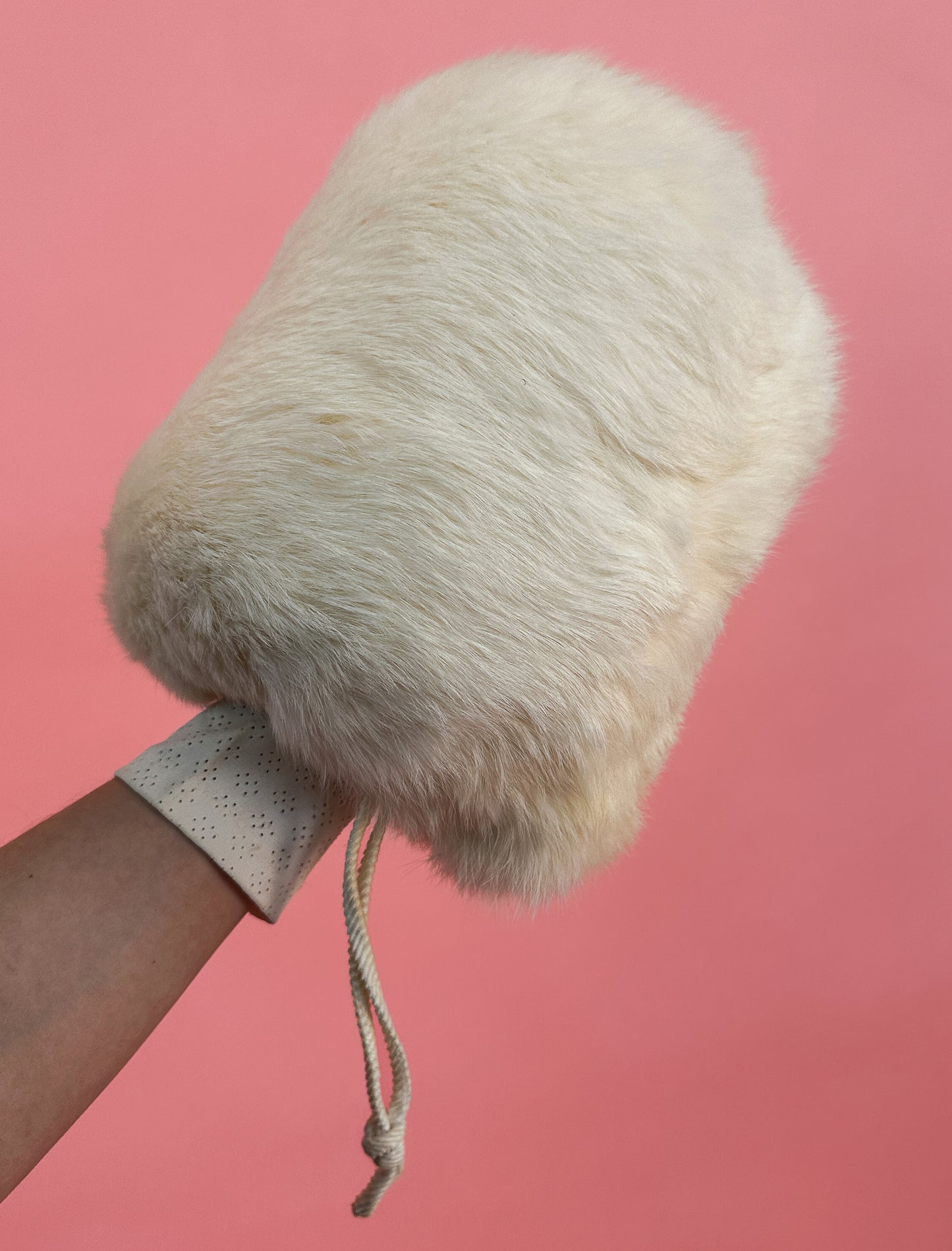 1960's White Rabbit Fur Muff