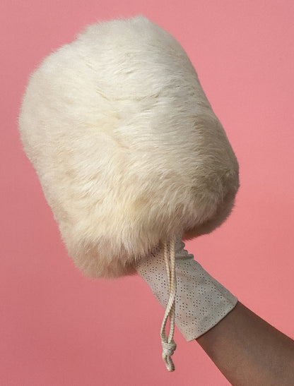 1960's White Rabbit Fur Muff