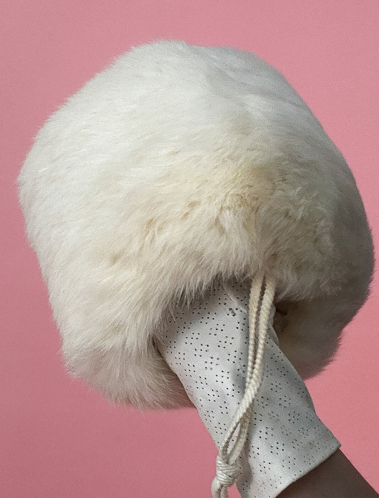 1960's White Rabbit Fur Muff