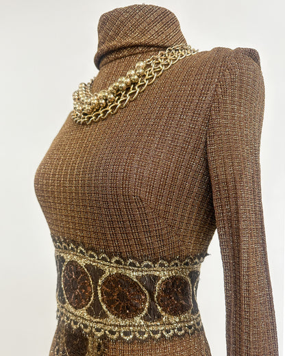 1970s 'The Metropolitan Lamé' Dress