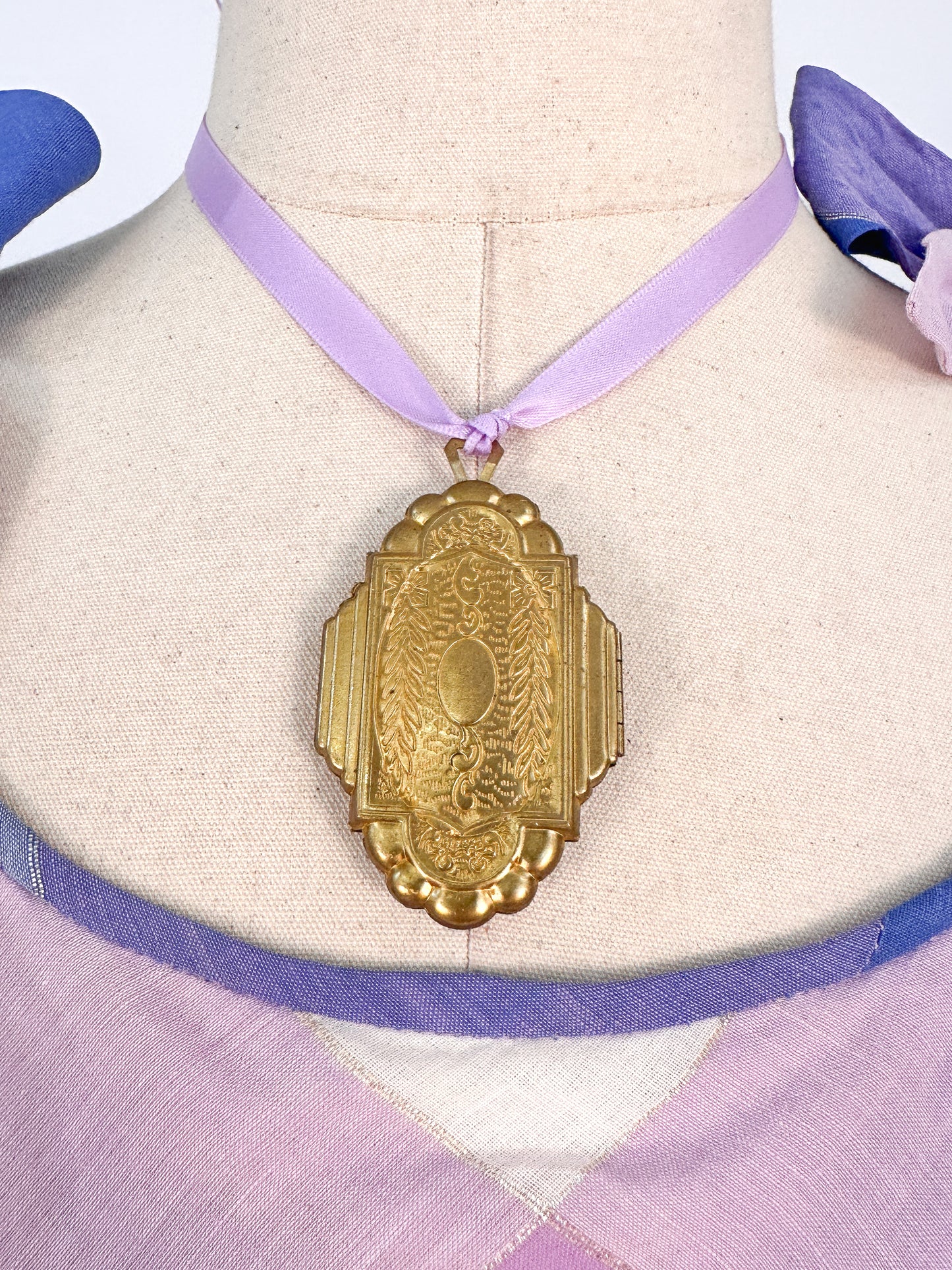 Large Vintage Brass Photograph Locket