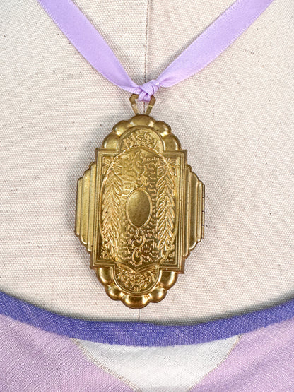 Large Vintage Brass Photograph Locket