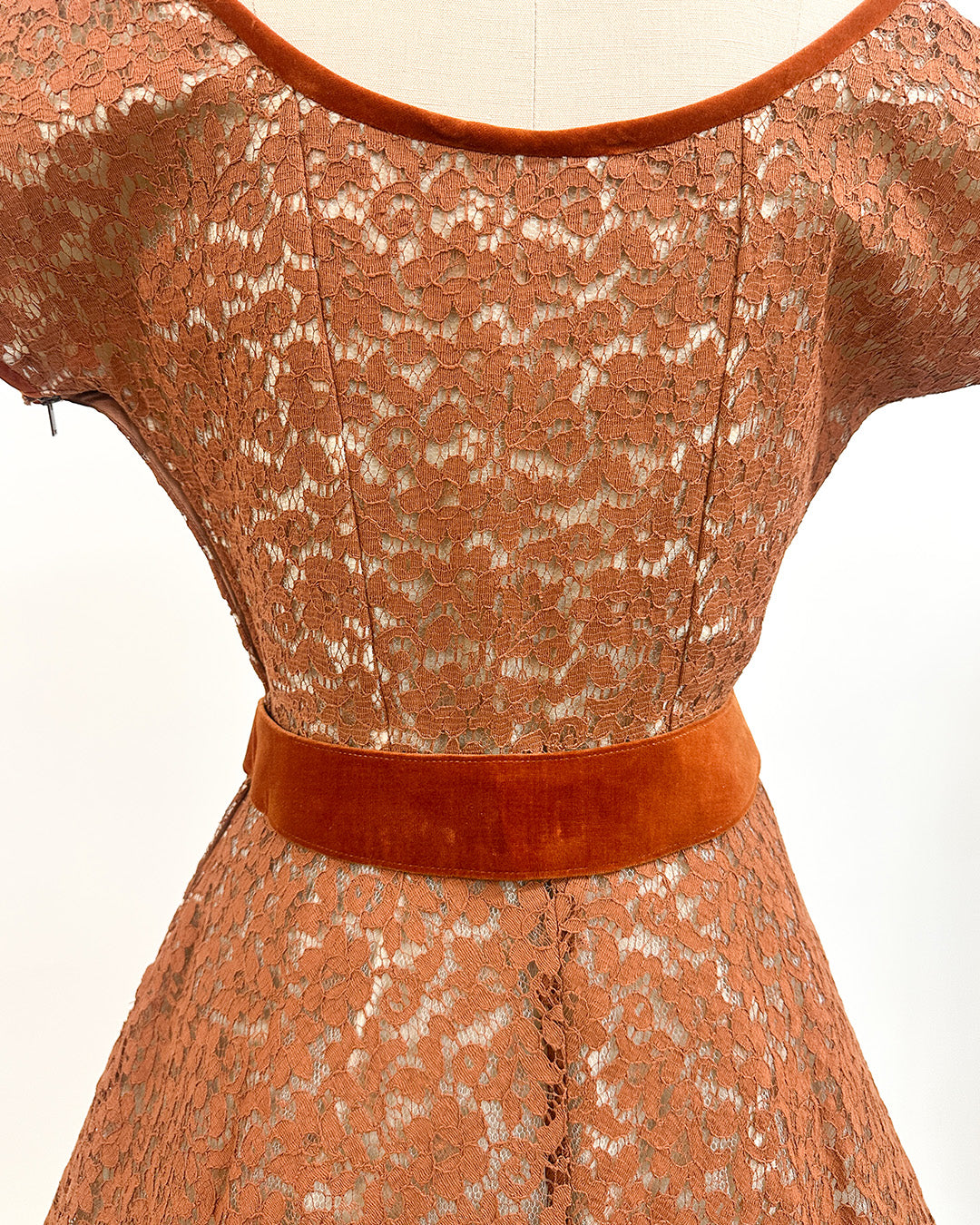 1950s 'The Central Park Glow' Lace Dress