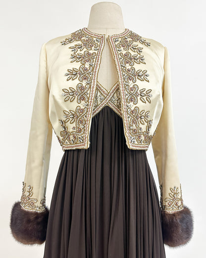 1960s The Winter Gala Gown with Jacket
