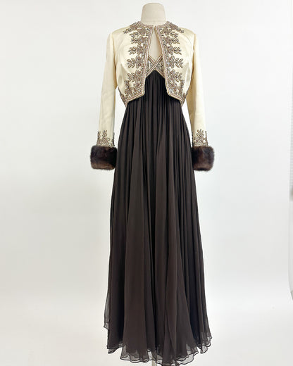 1960s The Winter Gala Gown with Jacket