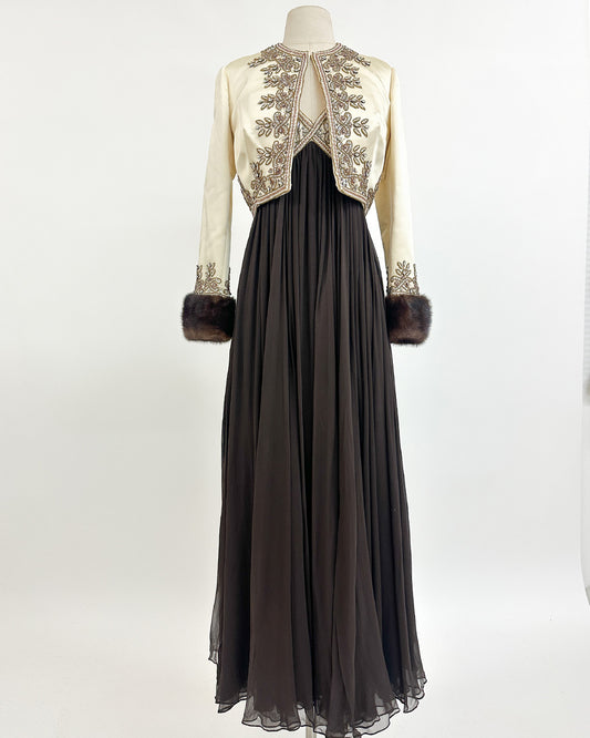 1960s The Winter Gala Gown with Jacket
