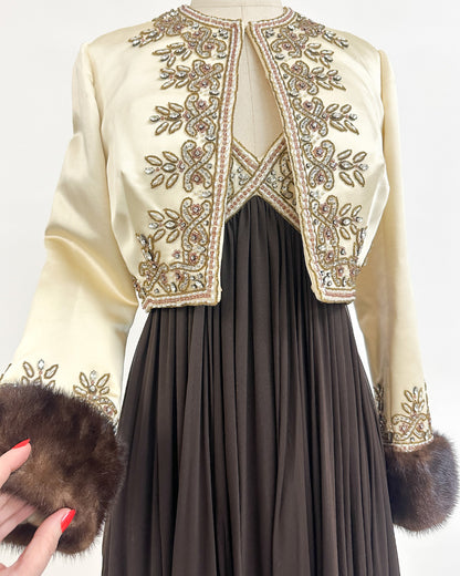 1960s The Winter Gala Gown with Jacket