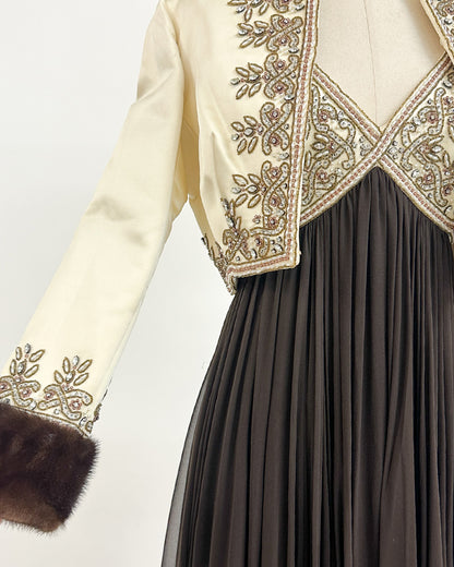 1960s The Winter Gala Gown with Jacket
