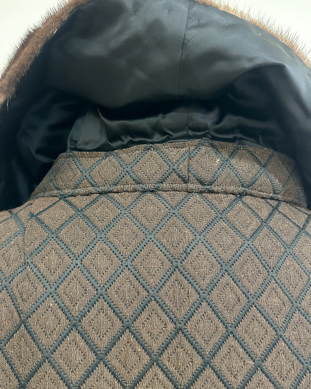 1950s 'The Park Avenue Snowfall' Coat with Fur Collar and Cuff