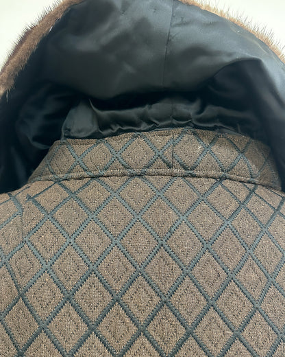 1950s 'The Park Avenue Snowfall' Coat with Fur Collar and Cuff