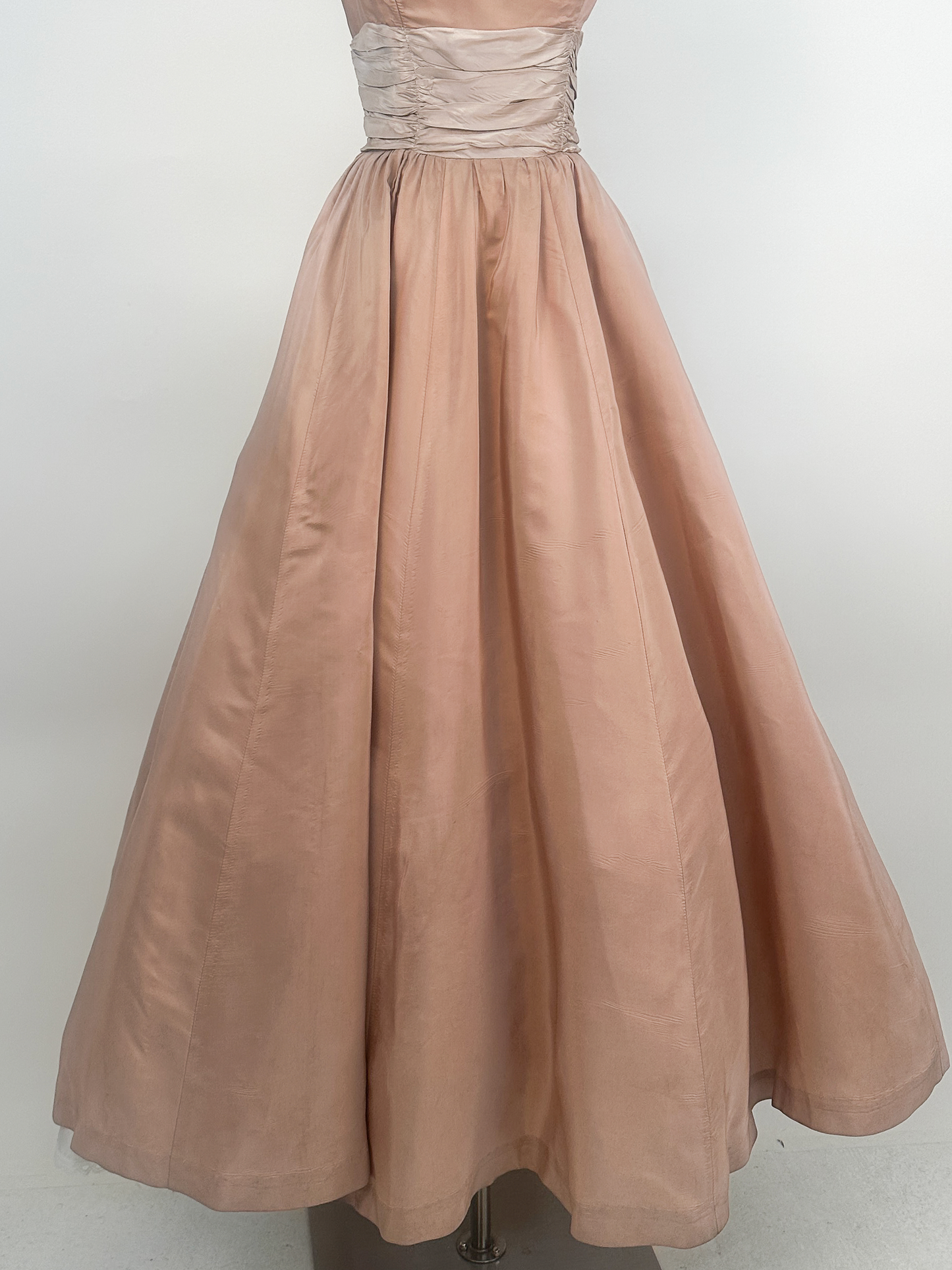 1950s Blush Pink Ballgown / Waist 30