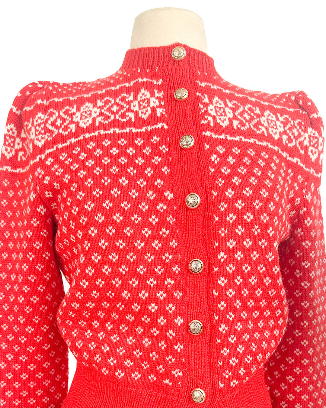 1970s 'Après Ski Sweetheart' Fair Isle Cardigan