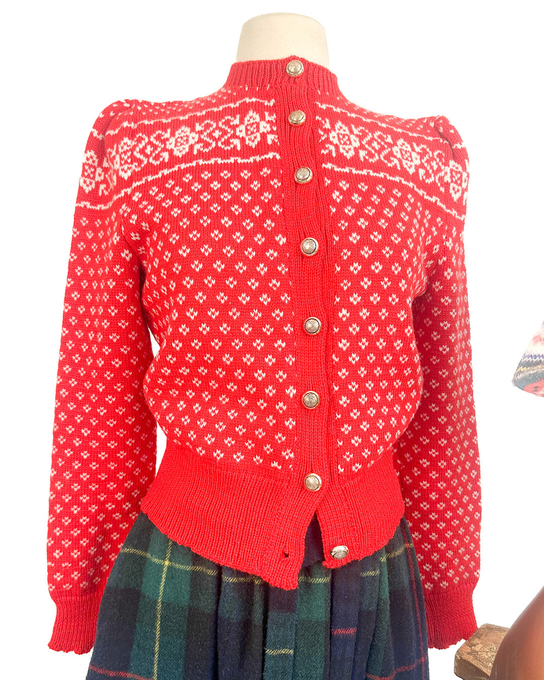 1970s 'Après Ski Sweetheart' Fair Isle Cardigan