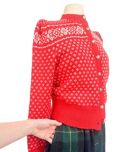 1980s 'Chalet Check' High-Waisted Plaid Skirt