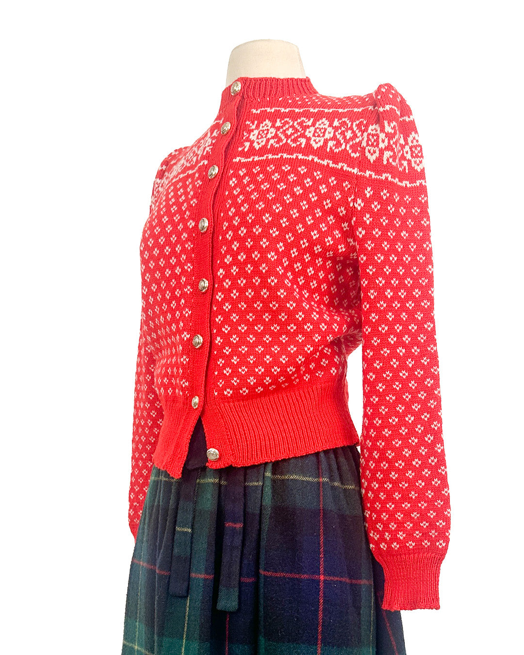 1970s 'Après Ski Sweetheart' Fair Isle Cardigan