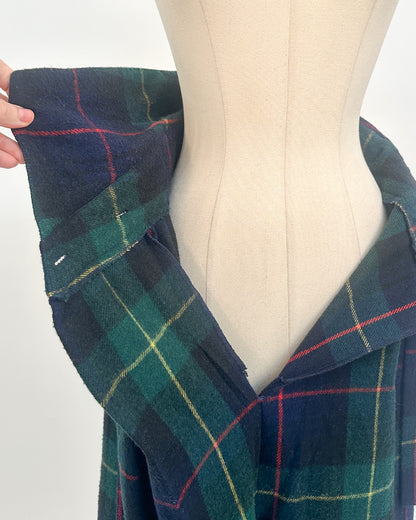1980s 'Chalet Check' High-Waisted Plaid Skirt
