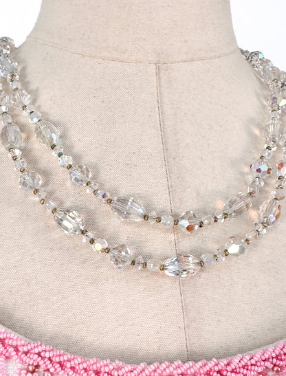 1950-60s Iridescent Two Strand Necklace
