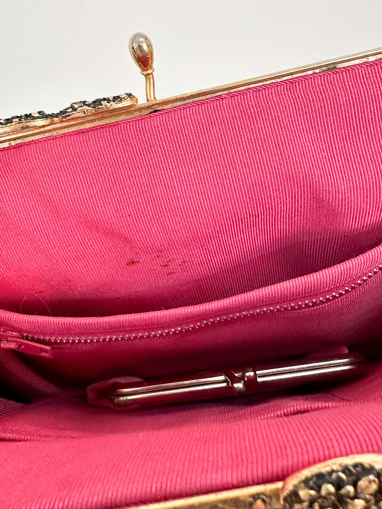 1950s Needlepoint Floral Handbag