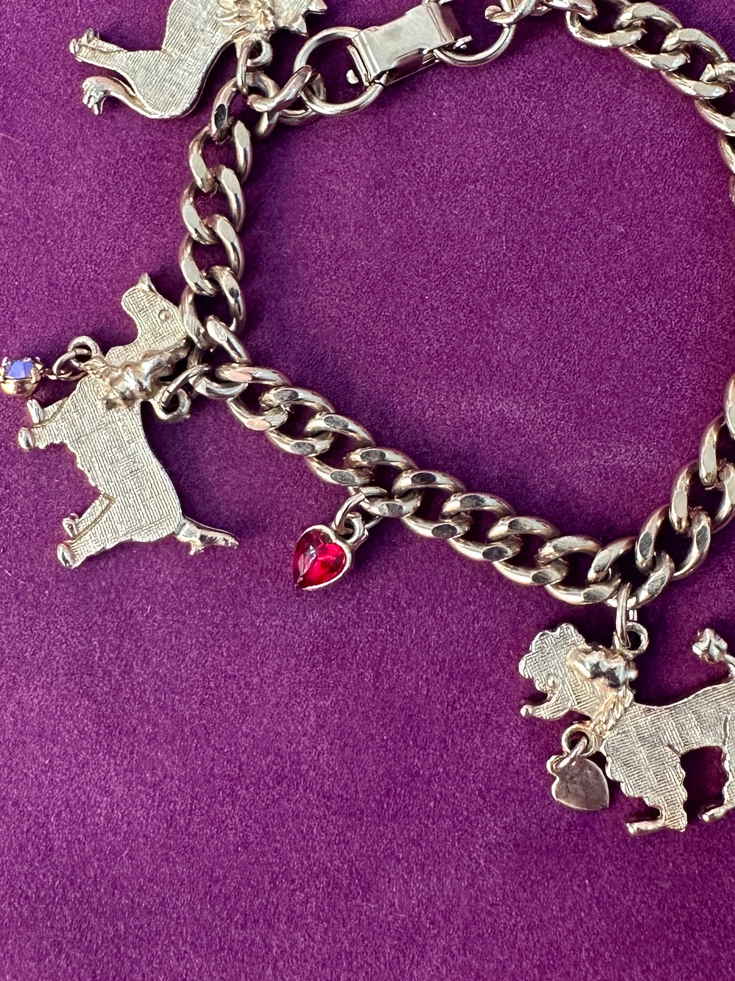 1950s Dog and Heart Charm Bracelet