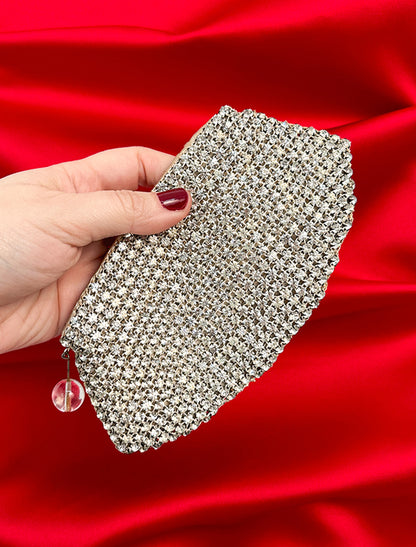 1930-40s Sparkling Art Deco Rhinestone Mini Clutch