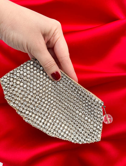 1930-40s Sparkling Art Deco Rhinestone Mini Clutch