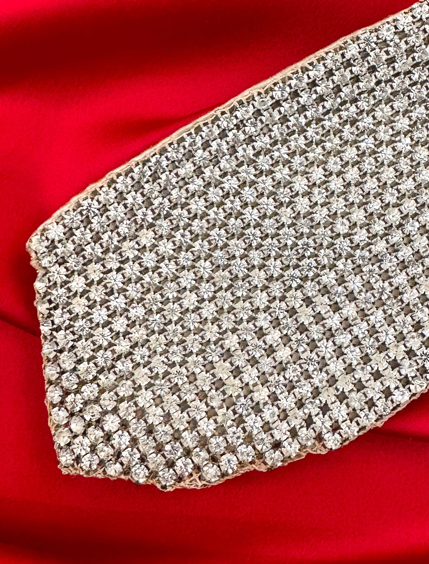 1930-40s Sparkling Art Deco Rhinestone Mini Clutch