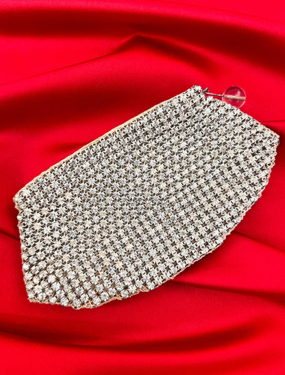 1930-40s Sparkling Art Deco Rhinestone Mini Clutch