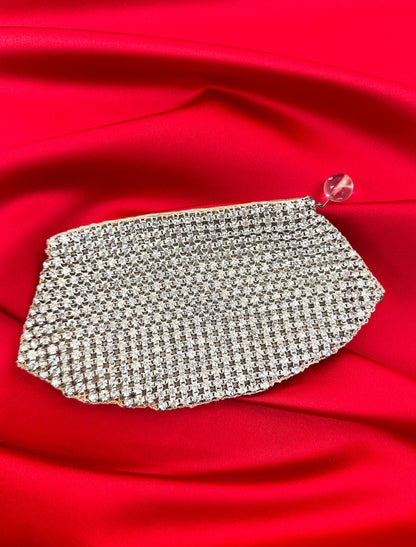 1930-40s Sparkling Art Deco Rhinestone Mini Clutch