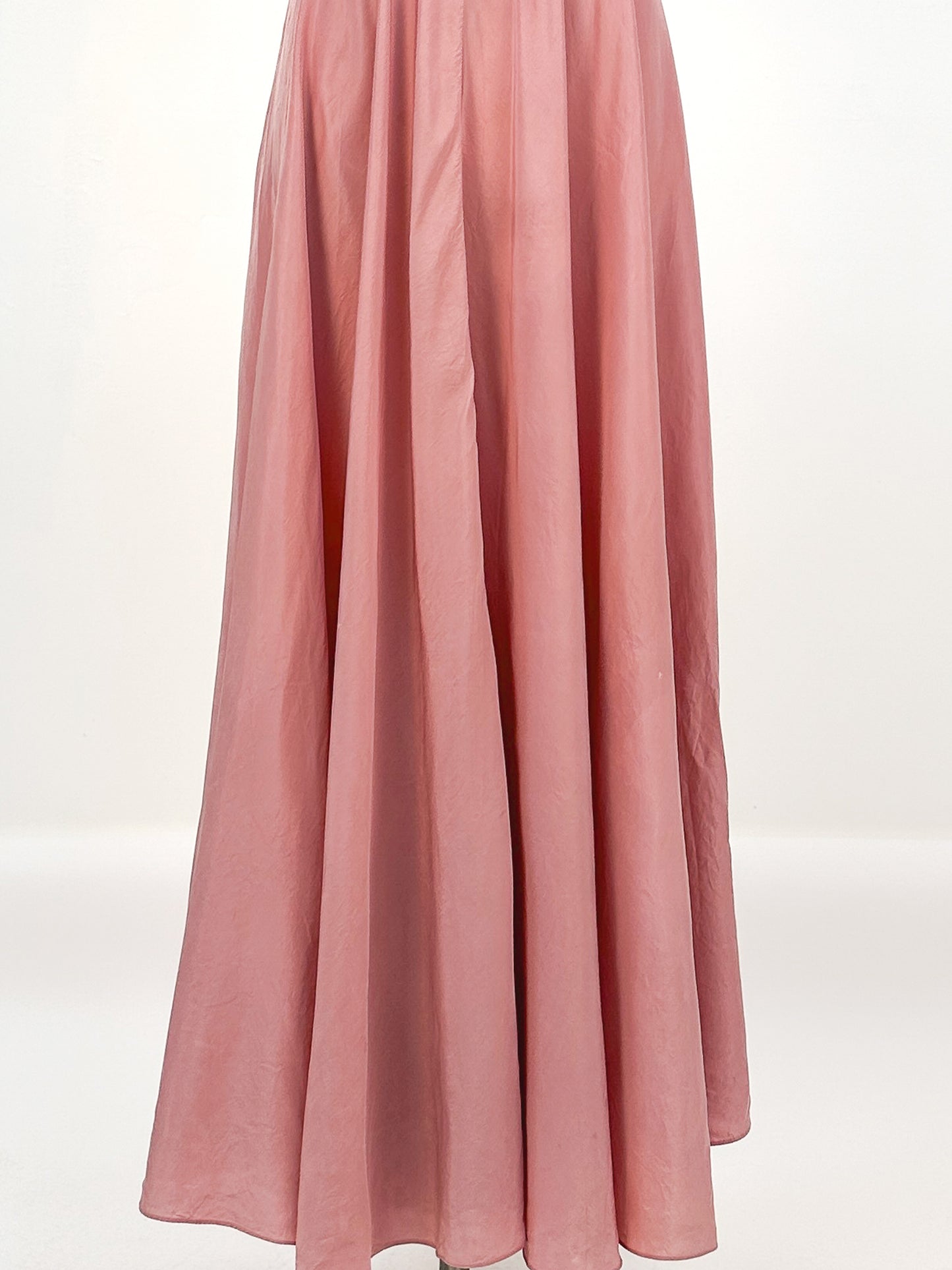 1930s Mauve Satin Gown with Sequin Bodice / Waist 26