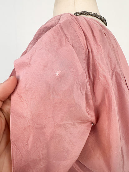 1930s Mauve Satin Gown with Sequin Bodice / Waist 26