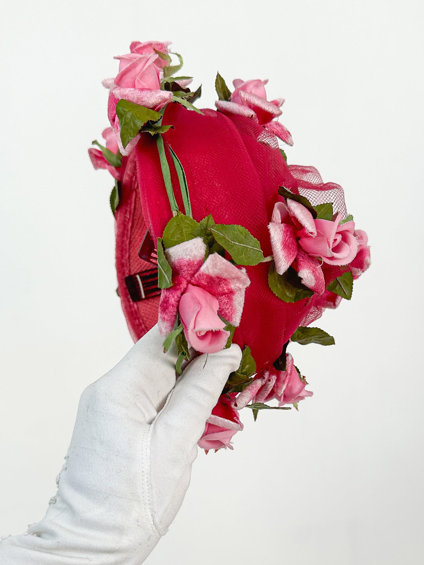 1950s Tulle Chapeaux with Roses / One Size