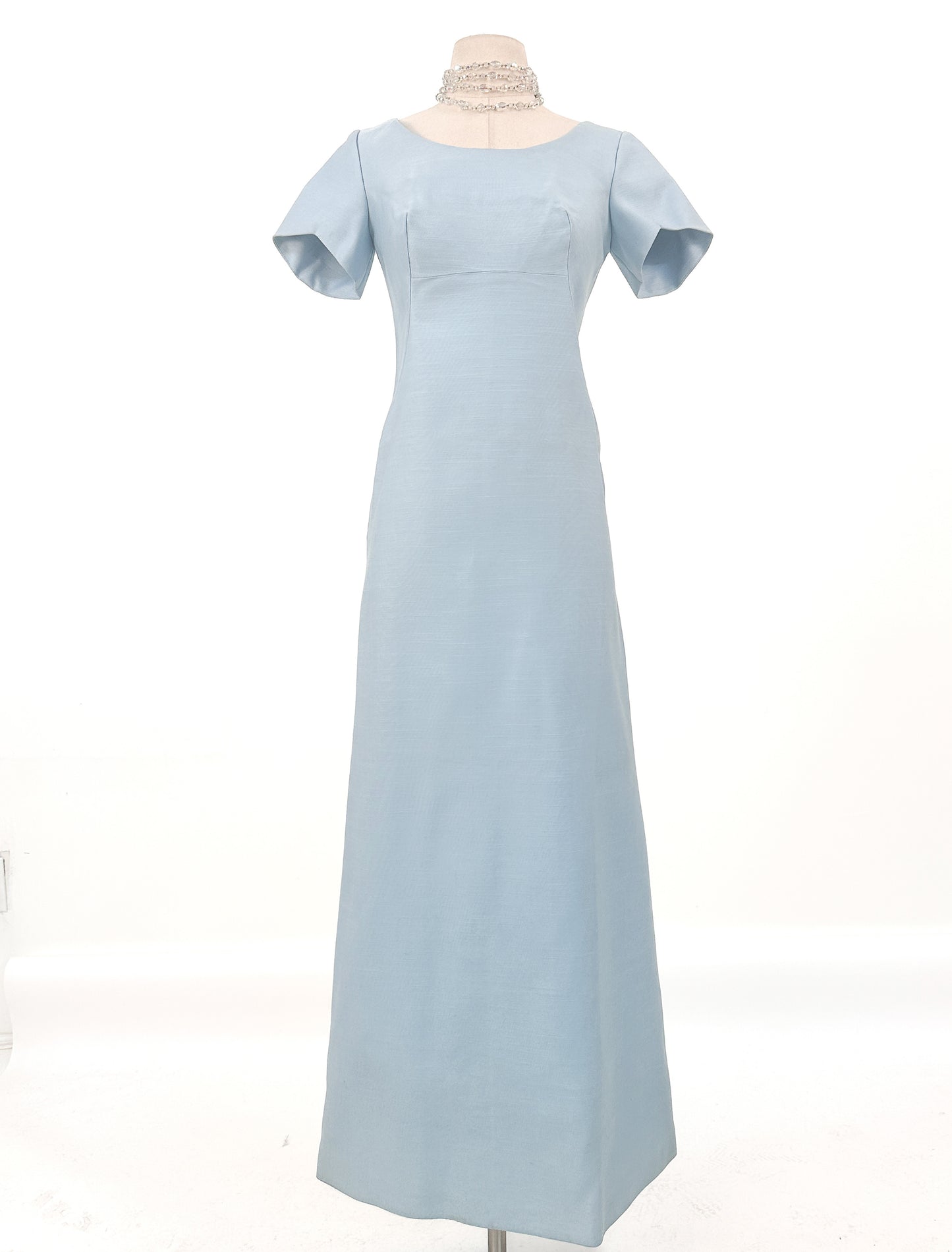 1960s Light Blue Floor Length Shift / Bust 34